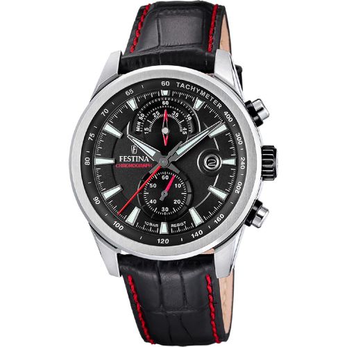 Montre Timeless Chronograph - F20695-6 Bracelet Cuir - Festina - Modalova
