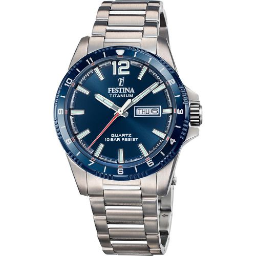 Montre Calendario Titanium - F20698-2 Bracelet Titane - Festina - Modalova