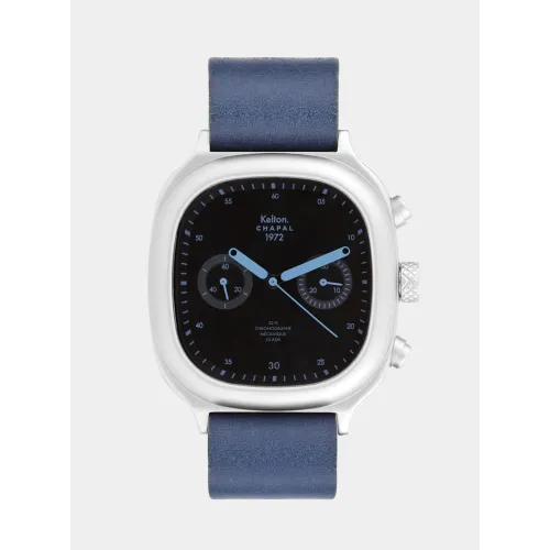 Montre Chronographe 1972 Skysand x Chapal 9124432 Cuir de box à tannage végétal, marqué à chaud : Chapal Paris - Kelton - Modalova