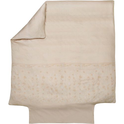 Parure Housse de couette + 2 taies 65 x 65 satin jacquard KYOTO Chanvre - Blanc des Vosges - Modalova