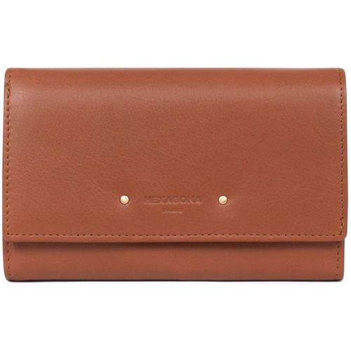 Portefeuille long Stop RFID PRALINE Terre en cuir Julia - Hexagona - Modalova