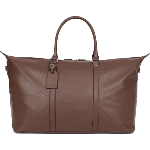 Sac de voyage chocolat en cuir - Hexagona - Modalova