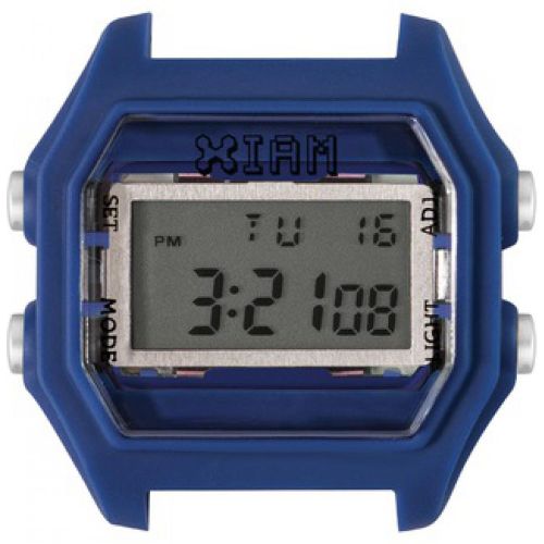 Montre IAM-012 - Boîtier Bleu Aspect Gomme Boutons Argent / Ecart Corne 18 mm - I Am The Watch - Modalova