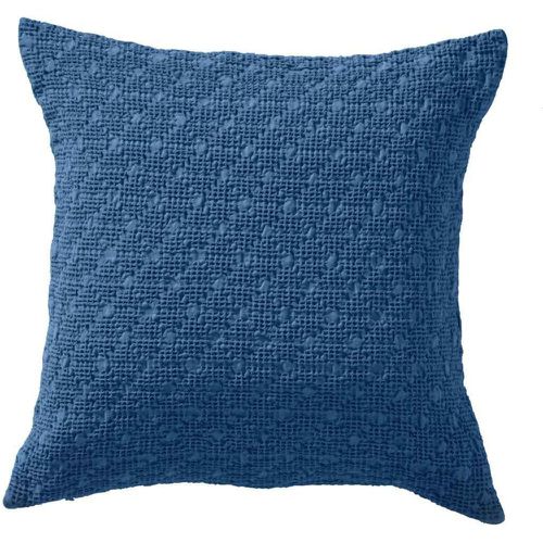 Enveloppe de coussin + intérieur EVEREST Indigo - Blanc des Vosges - Modalova