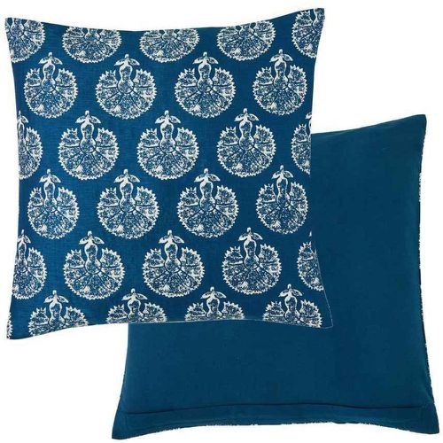 Housse De Coussin Et Coussin Paon MARCO POLO - Blanc des Vosges - Modalova