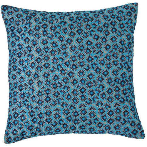 Enveloppe de coussin + intérieur MARGUERITES Paon - Blanc des Vosges - Modalova