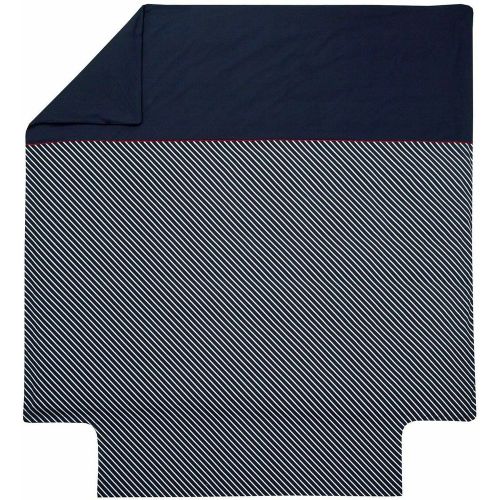Housse de couette en percale de coton bio ICONIC Indigo - Blanc des Vosges - Modalova