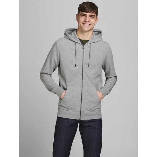 Sweat à capuche zippé Regular Fit Manches longues Clair en coton Dane - jack & jones - Modalova