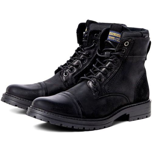 Bottes en Cuir Noir Theo - jack & jones - Modalova