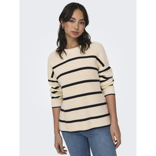 Onlpernille Ls Stripe O-Neck Knt Noos en coton Dina - Only - Modalova