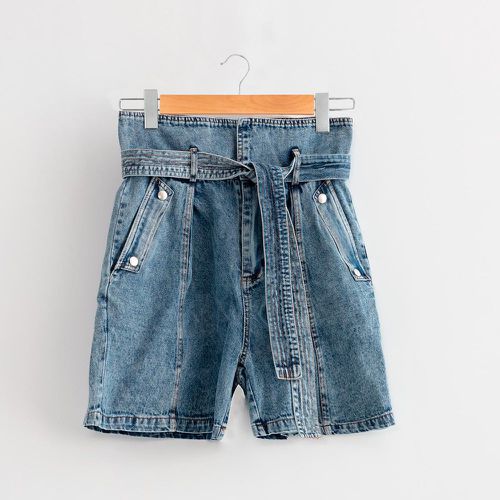 Short paperbag denim bleu en coton - Outside In - Modalova