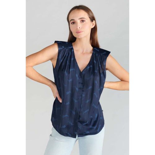 Top Missou en jacquard bleu marine - Le Temps des Cerises - Modalova