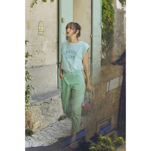 Jeans boyfit cosy, 7/8ème en coton Zadie - Le Temps des Cerises - Modalova