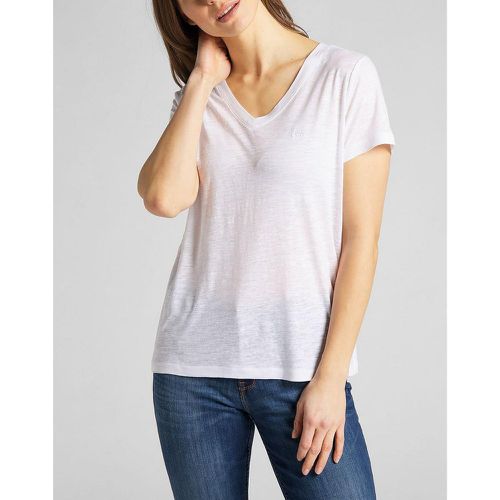 T-Shirt MC Femme V Neck Tee blanc - Lee - Modalova