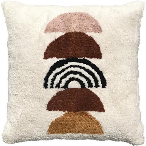 Coussin Coton Tufte Motifs Demi Cercle - Today - Modalova