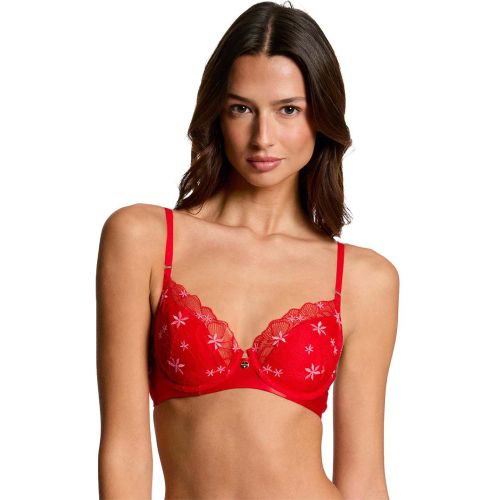 Soutien-gorge coques moulées rouge Amandine - Morgan Lingerie - Modalova