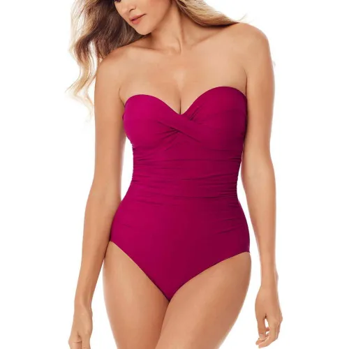 Maillot de bain 1 pièce bustier Violet - Miraclesuit - Modalova