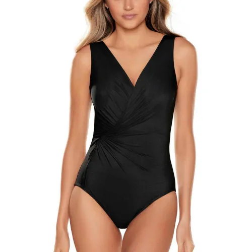 Maillot de bain 1 pièce cache-c?ur armatures cachées Noir - Miraclesuit - Modalova