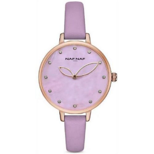 Montre - NAFW1022 Bracelet Cuir Violet - Naf Naf - Modalova