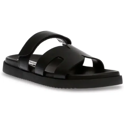 Sandales Missile en cuir noir - Steve Madden - Modalova