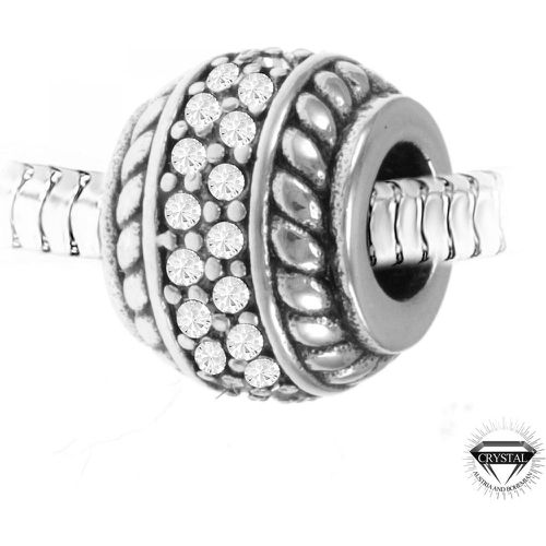 Charm perle orné de cristaux de Bohème et acier par SC Crystal - So Charm Bijoux - Modalova