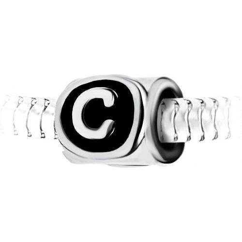 Charm perle lettre C en acier par SC Crystal - So Charm Bijoux - Modalova
