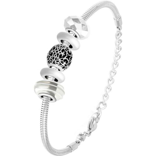 Bracelet Charmes perles et acier - So Charm - So Charm Bijoux - Modalova