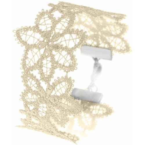 Bracelet So Charm - B1120-BEIGE Tissu Argent - So Charm Bijoux - Modalova