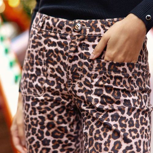 Pantalon SONNY leopard en coton - La Petite Etoile - Modalova