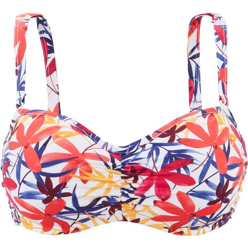 Haut de maillot de bain bandeau mousse avec armatures - Blanc Floral - Sans Complexe Bain - Modalova