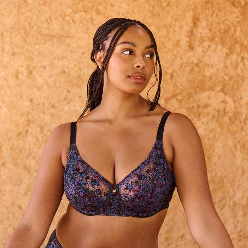 Soutien-gorge emboitant avec armatures imprimé petites fleurs - Sans Complexe - Modalova