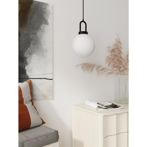 Lampe suspension vintage à globe blanc et métal LAFAYETTE - POTIRON PARIS - Modalova