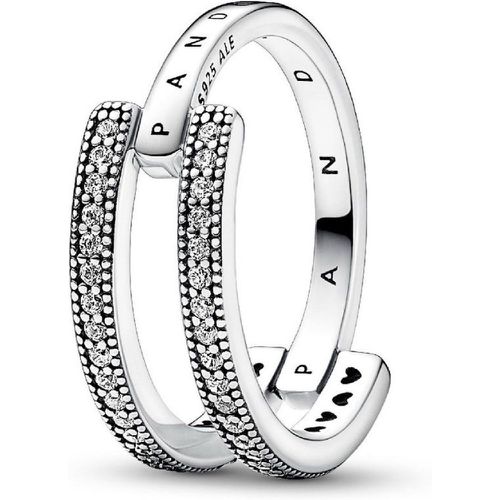 Anneau Double Signature et Pavé Signature - Pandora - Modalova