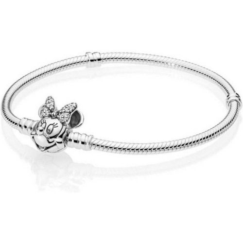 Bracelet Maille Serpent Fermoir Disney Moments Pavé Minnie Disney x - Pandora - Modalova