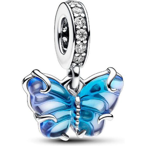 Charm Pendant Papillon Murano Bleu - Pandora - Modalova