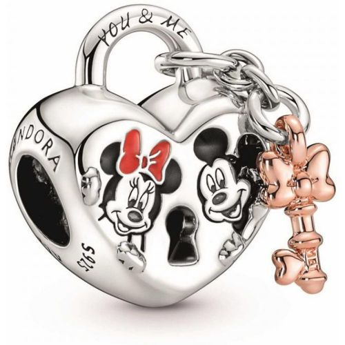 Charm Disney x Cadenas c?ur Mickey & Minnie - Argent - Pandora - Modalova
