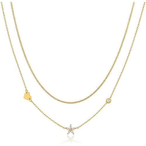 Collier Marguerite - PNM0057-1WHT Acier - Pixies Bijoux - Modalova