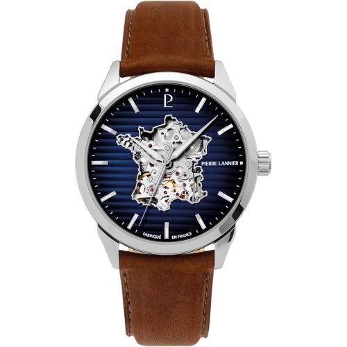 Montre Monarck - 316F164 Bracelet Cuir Brun - Pierre Lannier - Modalova