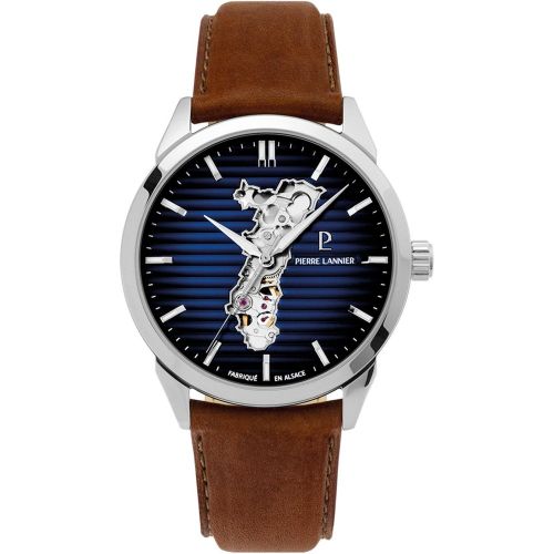 Montre Monarck - 316F114 Bracelet Cuir Brun - Pierre Lannier - Modalova