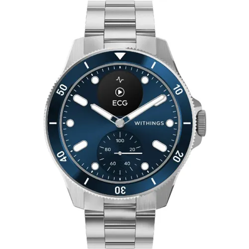 Montre de Santé Connectée Scanwatch Nova - Wsw N Blue Bracelet Acier - Withings - Modalova