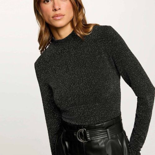 T-shirt manche longue à paillettes é - Morgan - Modalova