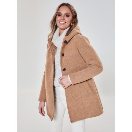 Manteau évasé avec capuche et poches - Venca - Modalova