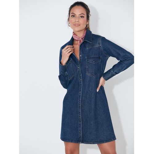 Robe chemise en jean à manches longues - Venca - Modalova