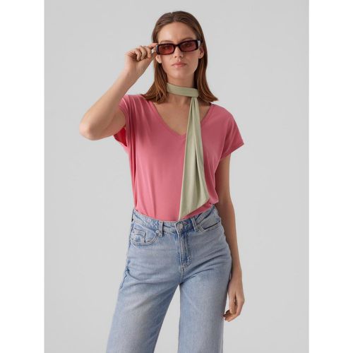 T-shirt Relaxed Fit Col en V Manches courtes Longueur regular Amy - Vero Moda - Modalova