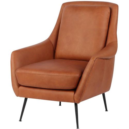 Fauteuil cuir marron - Zago - Modalova