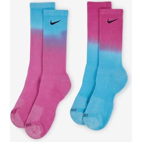 NIKE CHAUSSETTES X2 ANKLE TIE DYE EVERYDAY VERT/MULTICOLORE - CHAUSSETTE  HOMME