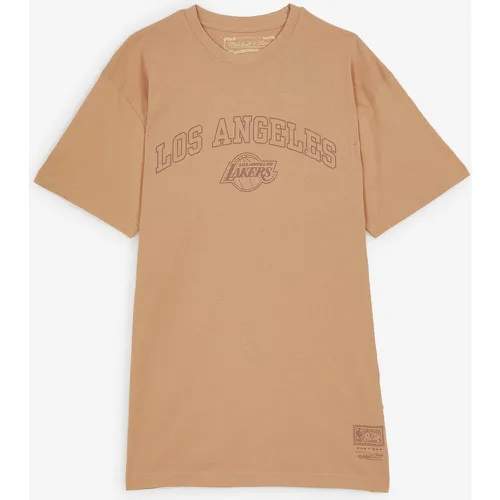 Tee Shirt Lakers Washed Beige - Mitchell & Ness - Modalova