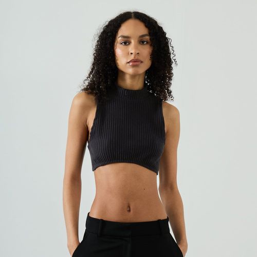 Tank Crop Knit Rib Noir - Nike - Modalova