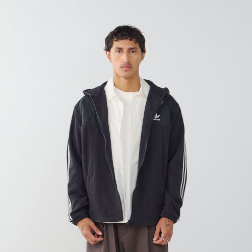 Jacket Fz Polar Fleece Noir/blanc - adidas Originals - Modalova