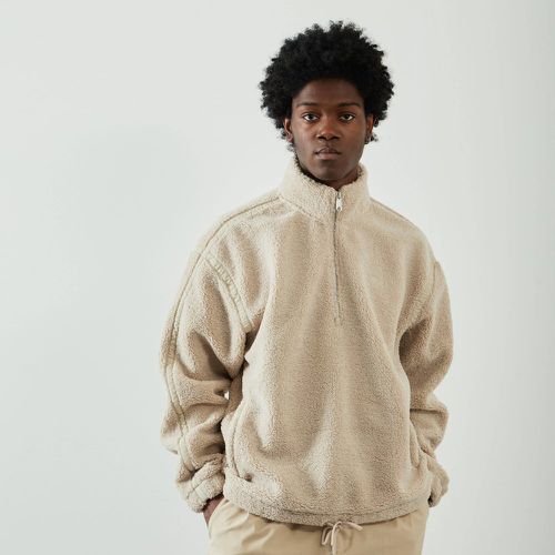 Sweat Crew Half-zip Sherpa Beige - adidas Originals - Modalova